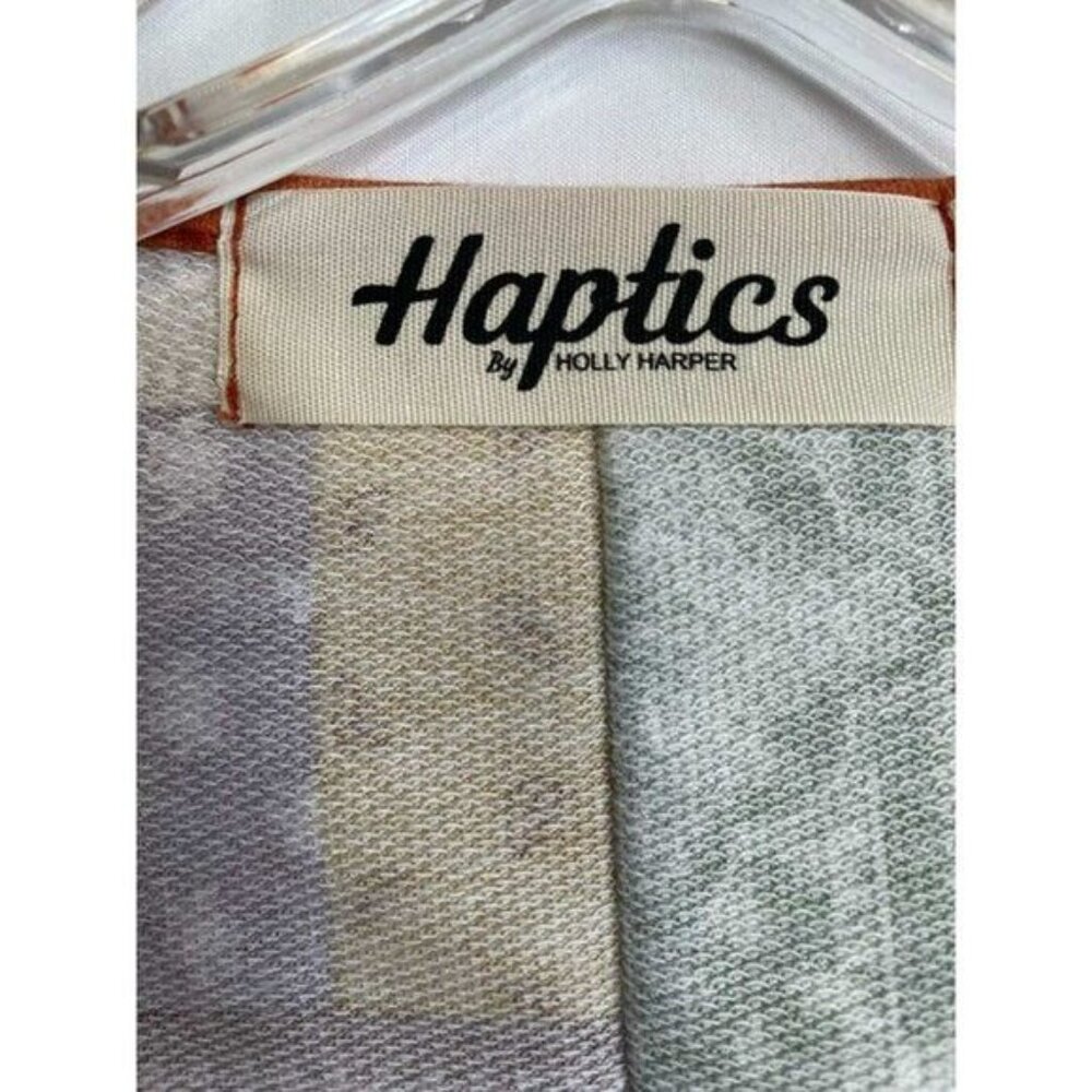 Multicolor Patchwork Button Down Terry Outseam To… - image 4